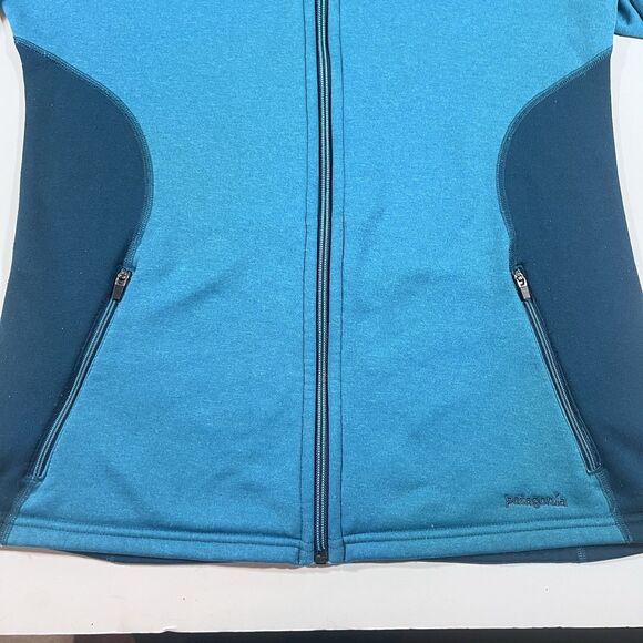 Patagonia Capilene 4 Expedition Full Zip Hoodie Teal/Turquoise Women's Medium - Picture 6 of 12